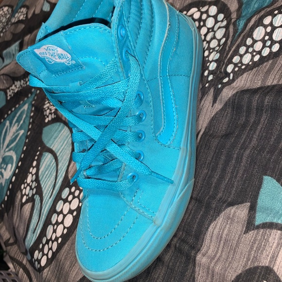 high top vans all blue